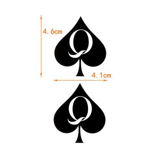 Q Spades Tattoos Waterproof Temporary Tattoo
