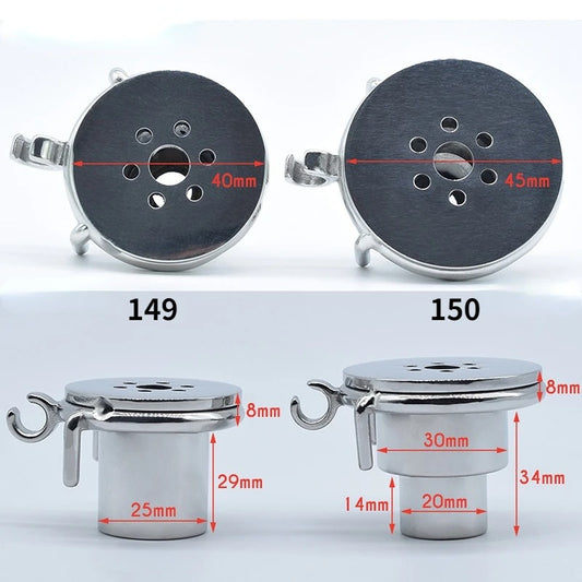 Inverted chastity ball supported
