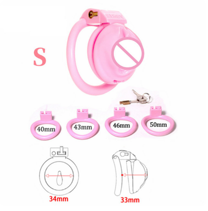 Pink Chastity Cock Cage For Sissy Men